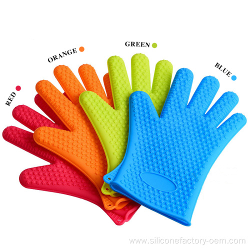 Multicolor Oven Baking Kitchen Silicone Gloves